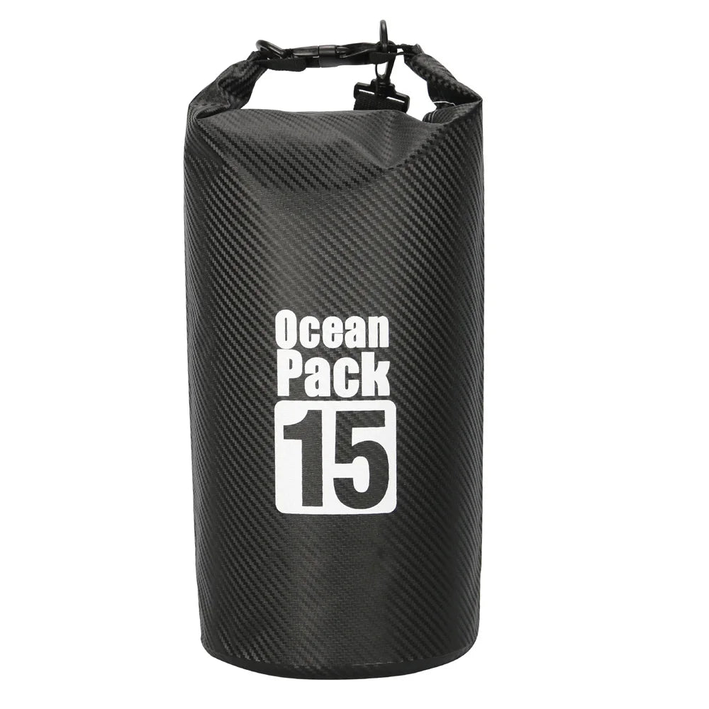 AquaProtect Carbon Fiber Waterproof Swimming Bag Dry Sack