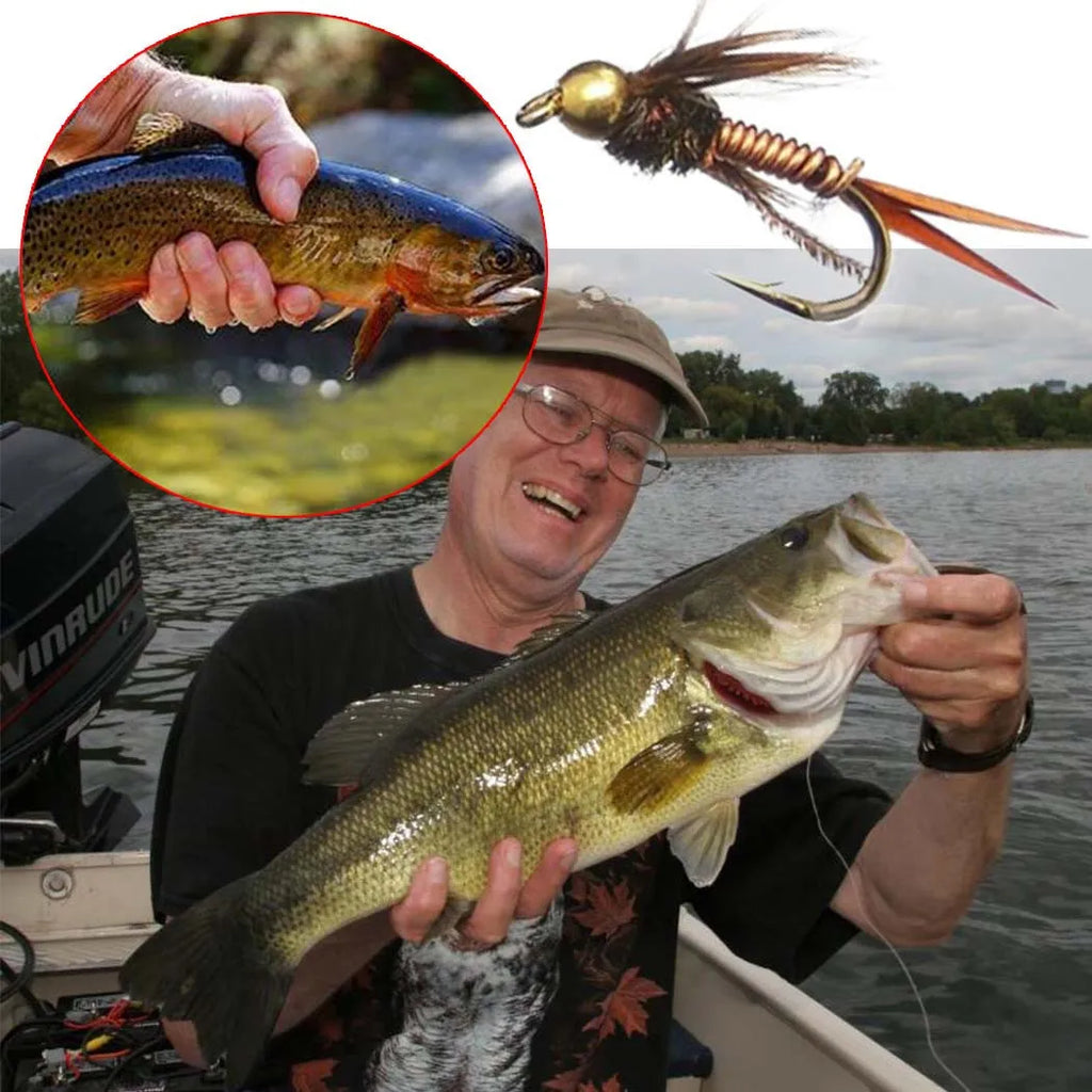 AquaFly Fishing Flies Collection 32-112Pcs Flies Dry Wet Nymph Streamers