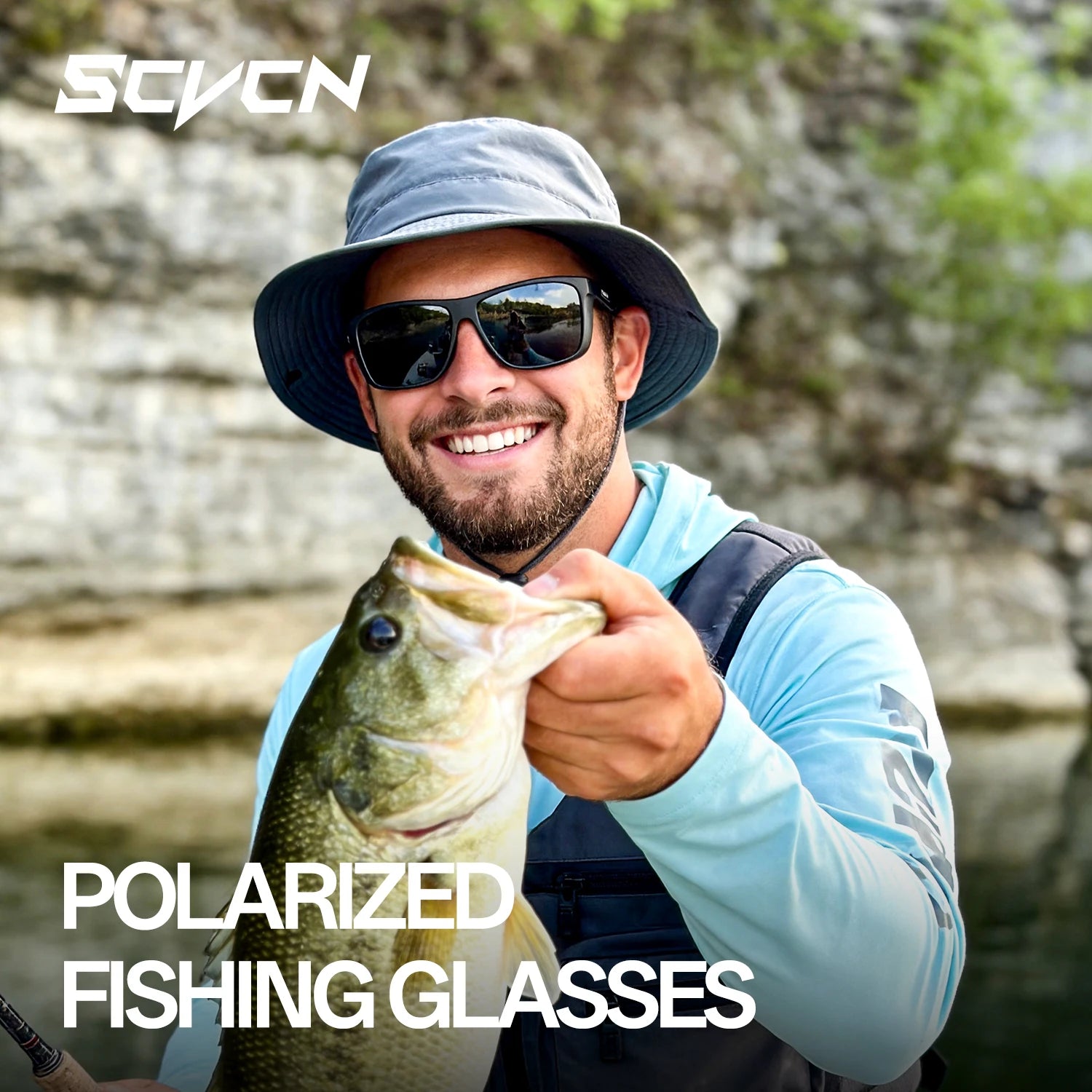 SCVCN Polarized Fishing Sunglasses Men Women Outdoor Water Sport Glasses Cycling Bike Sea Riverbank Fishing Beach UV400 Goggles